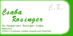 csaba rosinger business card